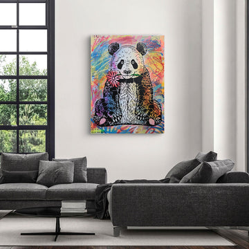 Panda Flower Child (Original Painting)