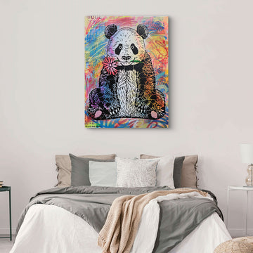Panda Flower Child (Original Painting)