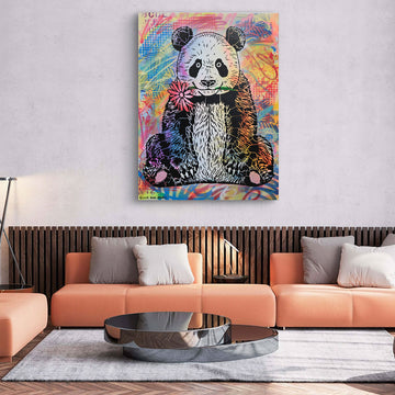 Panda Flower Child (Original Painting)