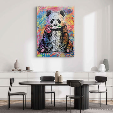 Panda Flower Child (Original Painting)