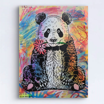 Panda Flower Child (Original Painting)