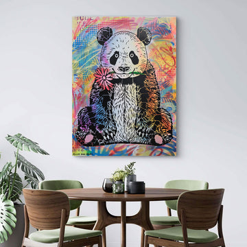Panda Flower Child (Original Painting)