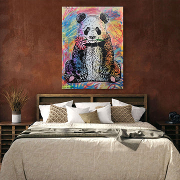Panda Flower Child (Original Painting)