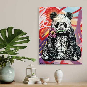 Pandas Are Not Black and White (Original Painting)