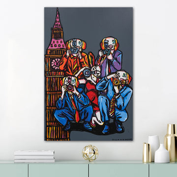 Pap Dogs at Big Ben (Original Painting)