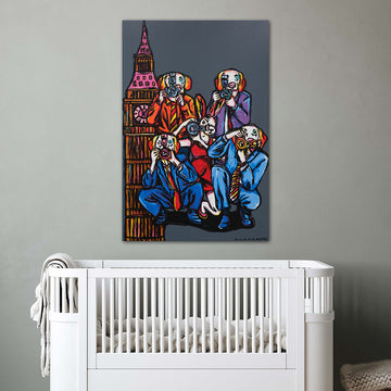 Pap Dogs at Big Ben (Original Painting)