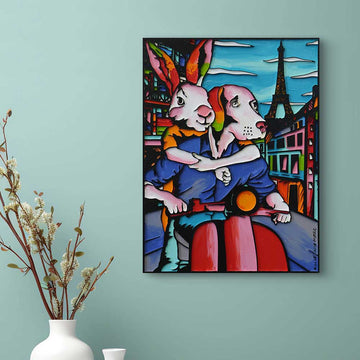 Paris Made Their Hearts Melt (Original Painting)