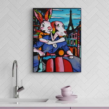 Paris Made Their Hearts Melt (Original Painting)