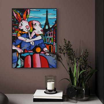 Paris Made Their Hearts Melt (Original Painting)