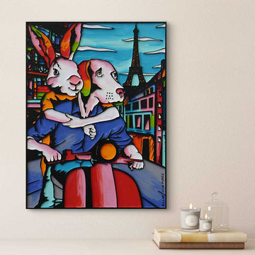 Paris Made Their Hearts Melt (Original Painting)