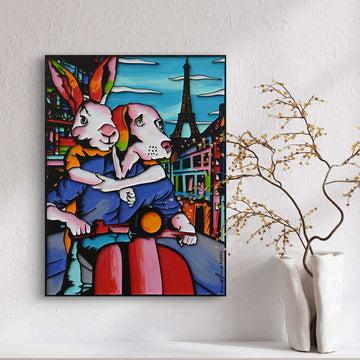 Paris Made Their Hearts Melt (Original Painting)