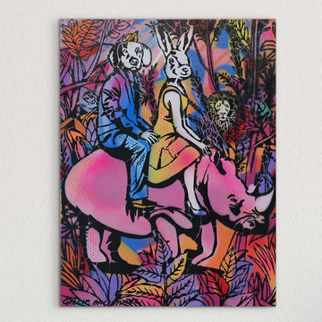 Pink Rhino (Original Painting)