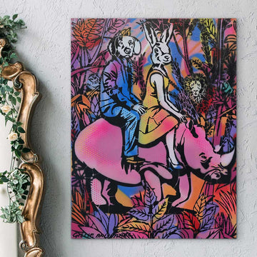 Pink Rhino (Original Painting)