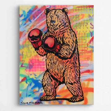 Punching Bear (Original Painting)
