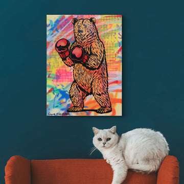 Punching Bear (Original Painting)