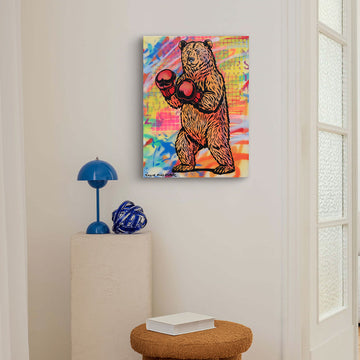 Punching Bear (Original Painting)