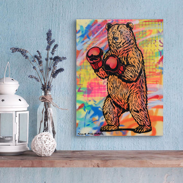 Punching Bear (Original Painting)