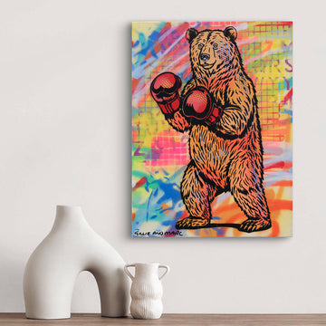Punching Bear (Original Painting)