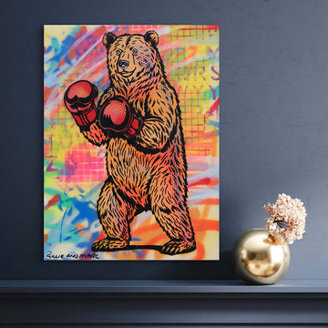 Punching Bear (Original Painting)