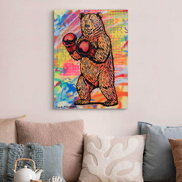 Punching Bear (Original Painting)