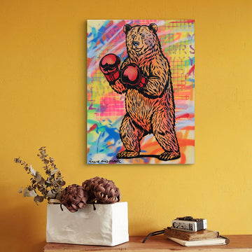 Punching Bear (Original Painting)