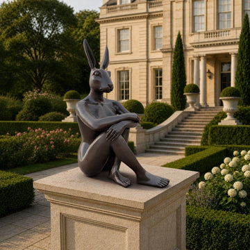 Rabbitwoman Was Content (Bronze Sculpture, Mid-Size)