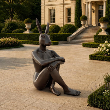 Rabbitwoman Was Content (Bronze Sculpture, Mid-Size)