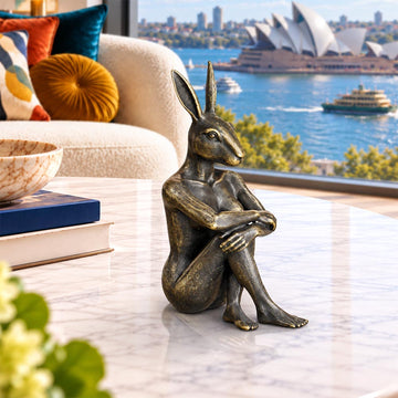 Rabbitwoman has Wild Ideas (Bronze Sculpture, Miniature)