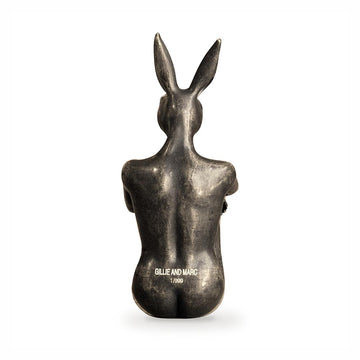 Rabbitwoman has Wild Ideas (Bronze Sculpture, Miniature)