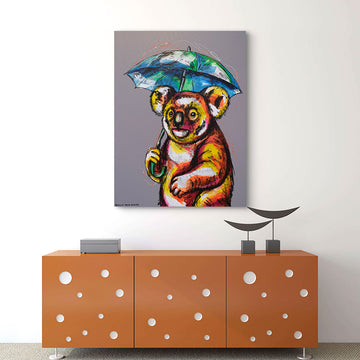 Rainy Day Koala (Original Painting)