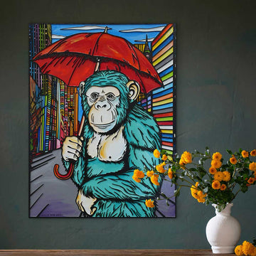 Rainy Days Makes Me Happy (Original Painting)