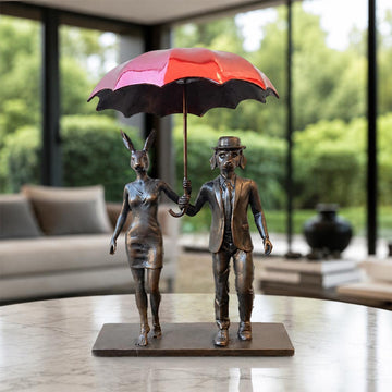 Rainy Days in London (Bronze Sculpture, Small)