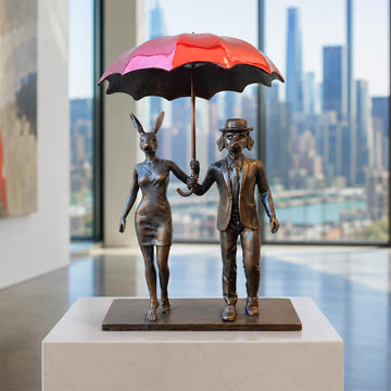 Rainy Days in London (Bronze Sculpture, Small)