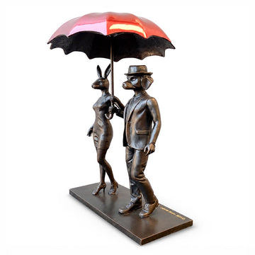 Rainy Days in London (Bronze Sculpture, Small)