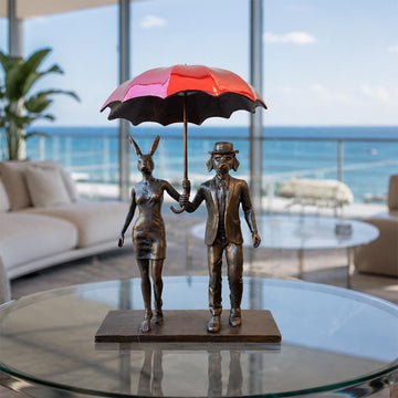 Rainy Days in London (Bronze Sculpture, Small)