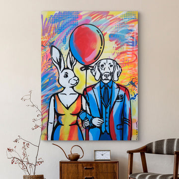 Red Balloon Full of Hope (Original Painting)