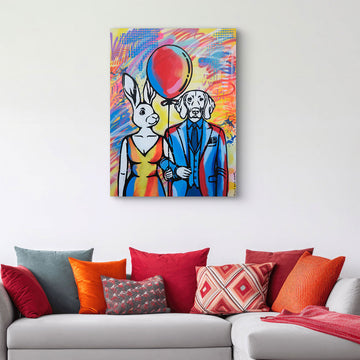 Red Balloon Full of Hope (Original Painting)