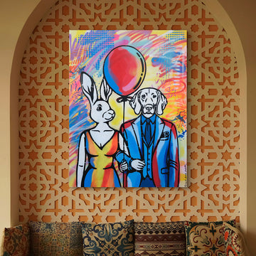 Red Balloon Full of Hope (Original Painting)