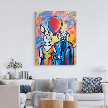 Red Balloon Full of Hope (Original Painting)