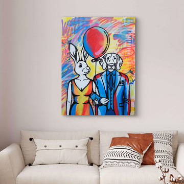 Red Balloon Full of Hope (Original Painting)