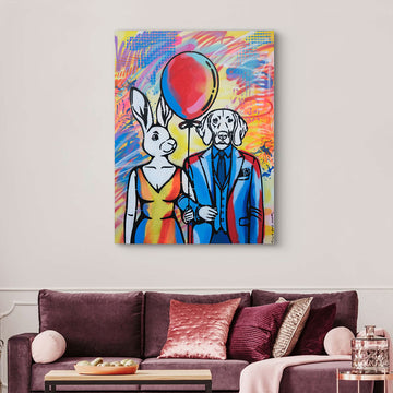 Red Balloon Full of Hope (Original Painting)