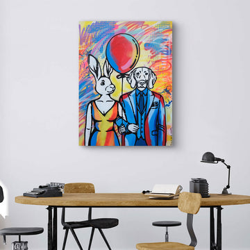 Red Balloon Full of Hope (Original Painting)