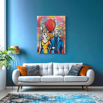 Red Balloon Going Up (Original Painting)