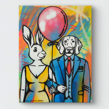 Red Balloon Lovers (Original Painting)