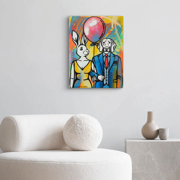 Red Balloon Lovers (Original Painting)