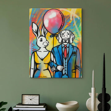 Red Balloon Lovers (Original Painting)