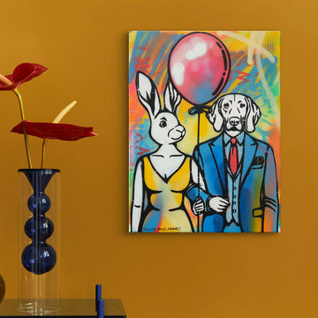 Red Balloon Lovers (Original Painting)