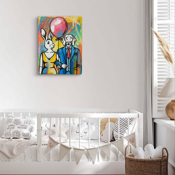 Red Balloon Lovers (Original Painting)