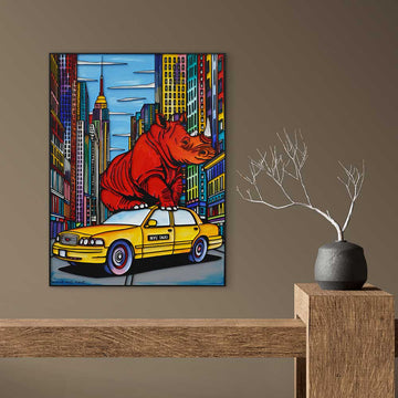 Red Rhino (Original Painting)
