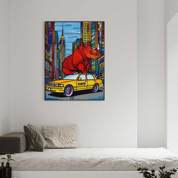 Red Rhino (Original Painting)